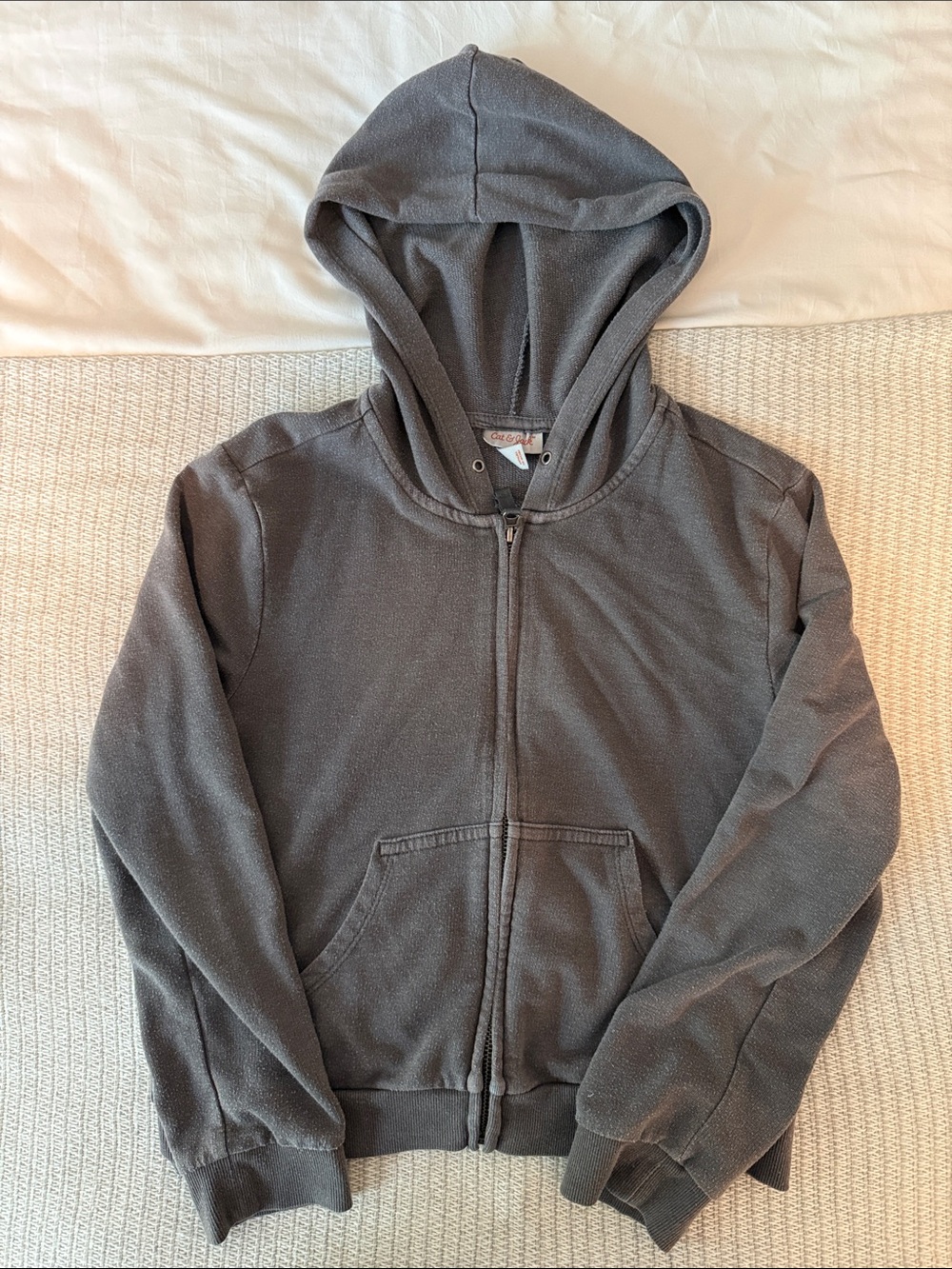 Cat & Jack Kids Charcoal Gray Full-Zip Hoodie